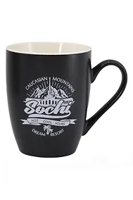 Купить Кружка матовая Сочи (фарфор) (350мл) (065-7-BL-135) — Фото №1