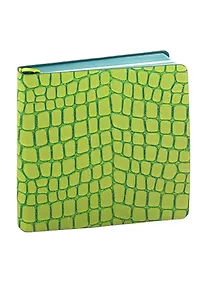 Купить Записная книжка 130*130 120л кл. "Кроко" салатов.иск.кожа, мягк.переплет, 2 ляссе, тонир.офсет, инд.уп. — Фото №1