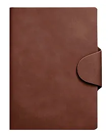 Купить Ежедневник недат. А5 136л "Snap book" коричневый, 7Б, тв.переплет, иск.кожа, термотиснение, магнит.клапан, скругл.углы, офсет, ляссе, инд.уп — Фото №1