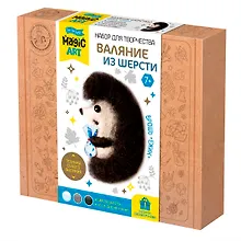 Купить Набор для творчества. Валяние шерстью, брошь "Ёжик" — Фото №1