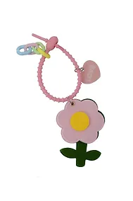 Купить Брелок-обвес на сумку Цветочек Розовый (пластик) (12-3307032615-6127) — Фото №1