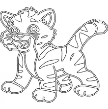 Купить Трафарет Тигренок (А4) (319) (упаковка) — Фото №1