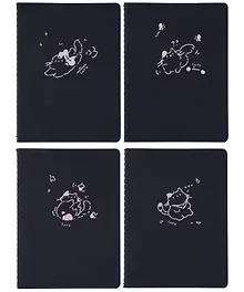 Купить Записная книжка А6 28 листов, нелинованная, "Cat" сшивка, черный внутренний блок, в ассортименте — Фото №1