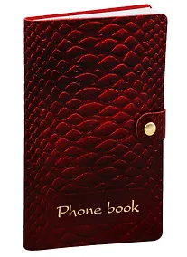 Купить Алфавитная книга на кнопке А6+, 60 листов, вишня — Фото №1