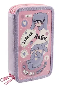 Купить Пенал 2 отделения "Зайчонок" 19*11 см, молния — Фото №1