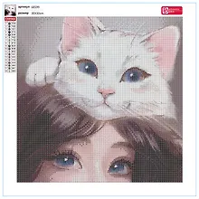 Купить Алмазная мозаика "Кошачьи нежности" 30*30 см — Фото №1