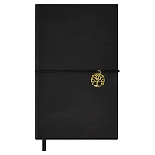 Купить Ежедневник недат. А6+ 105*170 120л "Снейк" черный, кожзам, тв.переплет, на резинке, тонир.блок, ляссе — Фото №1