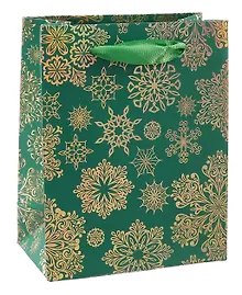 Купить Пакет А6 11,5*14,5*6 "Снежинки на красном" НГ, бум.мат.ламинат — Фото №1