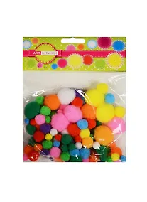 Купить Набор помпонов 8мм-100шт, 15мм*50шт, 25мм-10шт ассорти цветов в блистере — Фото №1