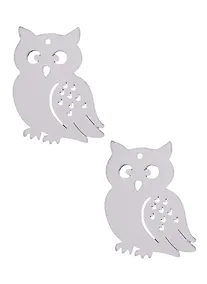Купить Заготовка из дерева, сова, 2 шт, 7*5,5 см, белый (11-00410-15-11-20) — Фото №1