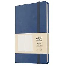 Купить Книга для записей А5 96л кл. "Joy Book. Спелая голубика" иск.кожа, тонир.блок, скругл.углы, ляссе, резинка, карман на задн.форзаце — Фото №1