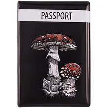 Купить Обложка для паспорта Мухоморы (ПВХ бокс) — Фото №1