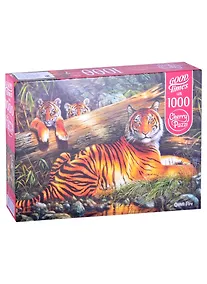 Купить Пазл 1000 дет. Тигры, мирный отдых  Cherry Pazzl 30325 — Фото №1