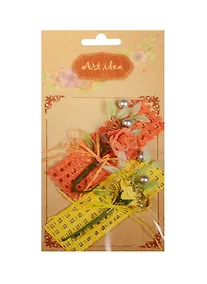 Купить Набор бутоньерок розы на стаканчике из рафии (2шт) (08258) (14-00417-08258) — Фото №1