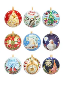 Купить Елочный шар с новогодним пожеланием (металл) (6,5) — Фото №1