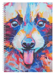 Купить Тетрадь А4 96л кл. "Живописные звери" мел.картон, мат.ламинация, евроспираль — Фото №1