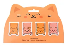 Купить Магнитные закладки «Котовые иллюстрации» (рыжий кот) (4 шт.) — Фото №1