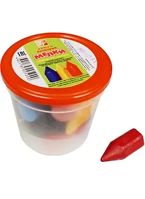 Купить Мелки восковые 15цв "Кроха", стакан, Луч — Фото №1