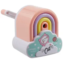 Купить Точилка механическая 1 отверстие "Cat and rainbow", в ассортименте — Фото №1