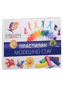 Купить Пластилин 40 цветов 800г "Классика", Луч — Фото №1