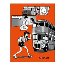 Купить Блокнот А6 32л кл. "БРИТАНСКИЕ КАНИКУЛЫ" скрепка, дизайнерский блок — Фото №1