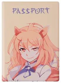 Купить Обложка для паспорта Аниме Девушка-лисичка Кицунэ (Сёдзё) (цветная) (ПВХ бокс) — Фото №1