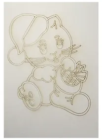 Купить Трафарет Котенок с подарком А5 (148х210) (540) (3+) (Песочный мир) — Фото №1