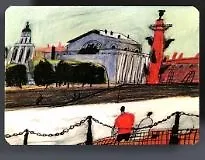 Купить Магнит 50х70 Стрелка Васильевского острова — Фото №1