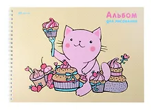 Купить Альбом для рисования Listoff, "Сладкоежка", А4, 20 листов, на гребне — Фото №1