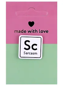 Купить Значок Сарказм Sc (металл) — Фото №1