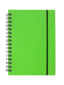 Купить Записная книжка А6 80л кл. "Favorite Color. Neon Green" спираль, пласт.обл., резинка — Фото №1