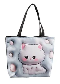 Купить Сумка-шоппер 3D принт Котик Kawaii (41х31х8) (текстиль) (12-21253-SH18) — Фото №1