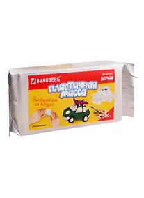 Купить Пластичная масса для моделир. и лепки BRAUBERG отверд. 500г белая ВЫСШЕЕ КАЧЕСТВО(Тайланд)224443 — Фото №1