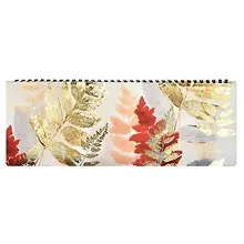 Купить Планинг недат. 64л. "Наппа. Листья" кожзам, мягк.преплет, тиснение фольгой, офсет, полускр.евроспираль — Фото №1