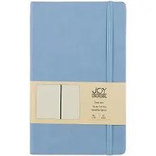 Купить Книга для записей А5 96л тчк. "Joy Book. Голубой топаз" иск.кожа, тв.переплет, ляссе, резинка, инд.уп. — Фото №1