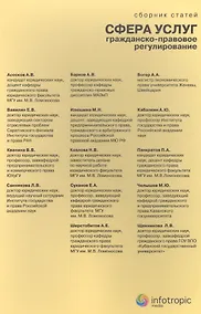 Купить Сфера услуг: гражданско-правовое регулирование — Фото №1