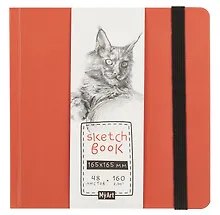 Купить Скетчбук "Мейн-Кун", 165*165, 48 листов — Фото №1