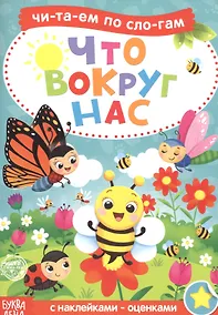 Купить Что вокруг нас. Читаем по слогам. Книга с наклейками — Фото №1