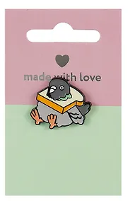 Купить Значок Голубь с хлебом (металл) — Фото №1