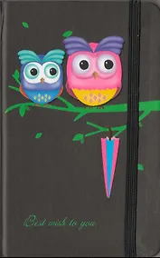 Купить Записная книжка А6 96л "Совы. Owls" на резинке, ассорти — Фото №1