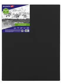 Купить Холст на подрамнике 50*60см 380г/м, хлопок, мелкое зерно, черный, BRAUBERG ART CLASSIC — Фото №1