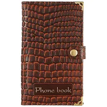 Купить Алфавитная книга на кнопке, коричневая, 60 листов, А6+ — Фото №1