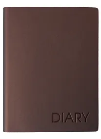 Купить Ежедневник недат. А6 152л "Radiant" коричневый, иск.кожа, интегр.переплет, покрытие Soft Touch, офсет, скругл.углы, ляссе — Фото №1