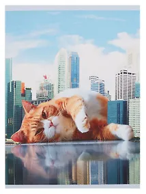 Купить Тетрадь А4 48л кл. "Большой кот" скрепка, мел.картон, выб.лак — Фото №1