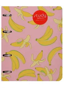 Купить Тетрадь на кольцах в клетку InFolio, Banana, 120 листов, розовая — Фото №1