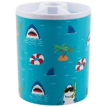 Купить Стакан для пишущих принадлежностей ""Shark area"" пластик — Фото №1