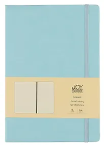 Купить Книга для записей А4- 96л кл. "Joy Book. Аквамарин" иск.кожа, тв.переплет, ляссе, резинка, инд.уп. — Фото №1