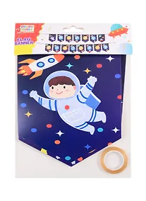 Купить Гирлянда бумажная Happy birthday (космонавт) — Фото №1