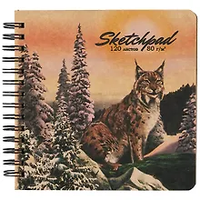 Купить Скетчбук 200*200 120л "Рысь" крафт бумага 80г/м2, карт.обл., тв.подложка, гребень — Фото №1