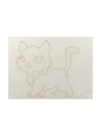 Купить Трафарет Котик с бантиком (А5) (459) (упаковка) — Фото №1